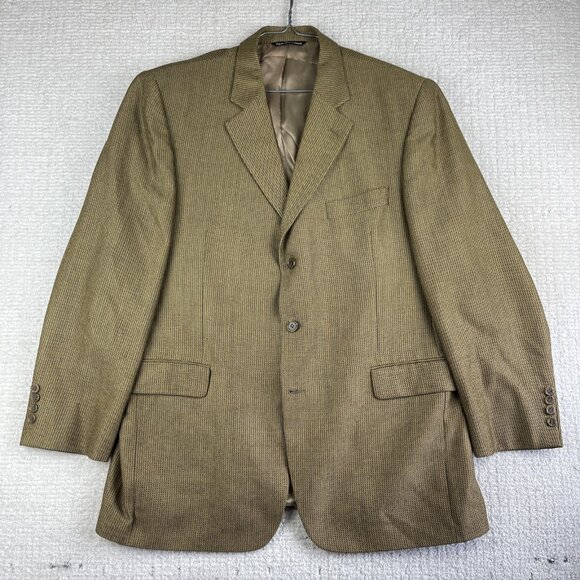 Jack Victor Wool Sport Coat Mens 44R Golden Yellow Jacket Blazer Canada Made - Picture 1 of 16